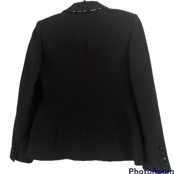 ✨LIKE NEW ✨ LINDA ALLARD ELLEN TRACY PETITE BLACK BLAZER CIRCLE PATTERN - Picture 5 of 5